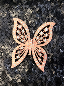 Butterfly Rhinestone Hook & eyes