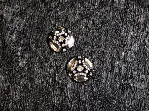 46L Round button with Marquise Rhinestone
