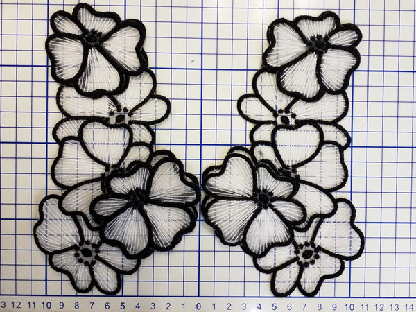 Embroidery Floral Pair Motif