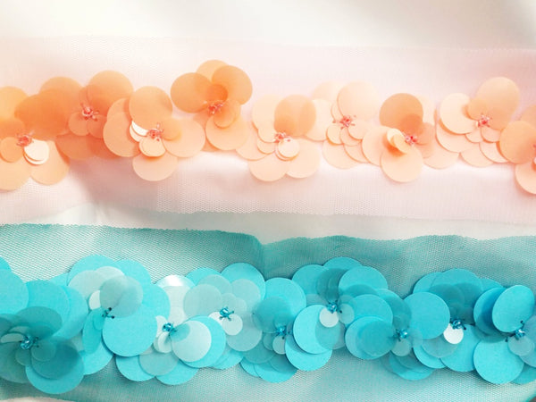 Sequin Floral Beaded Tape